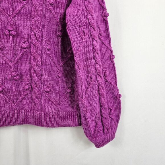 Demylee New York Wool Blend Bobble Sweater in Purple - Picture 5 of 8